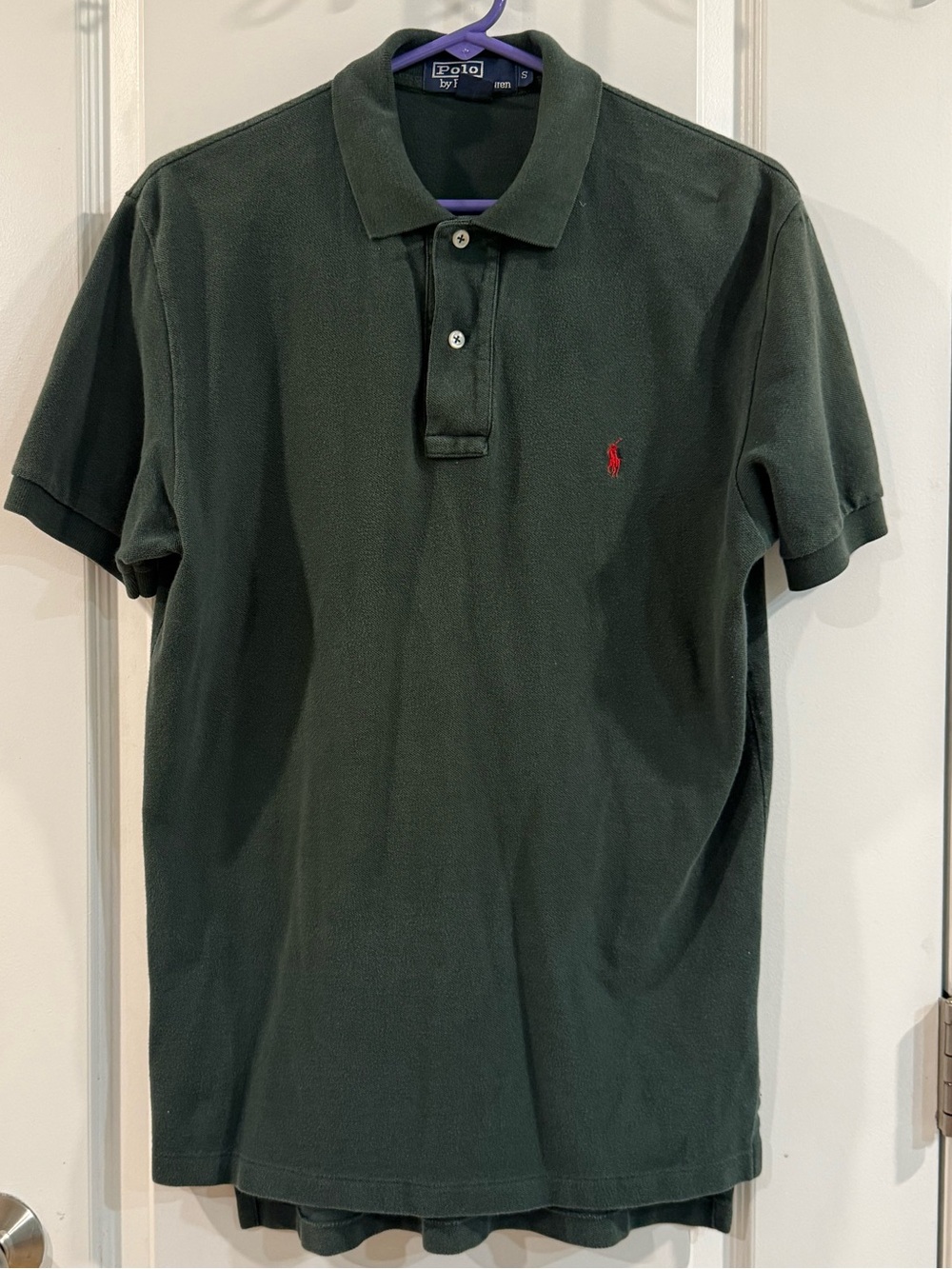 Polo by Ralph Lauren Forest Green Short-Sleeve Pique Polo with Red Pony
